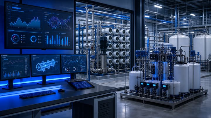 Predictive Maintenance for RO Membranes: AI-guided adaptive CIP cycles water treatment solution illustration