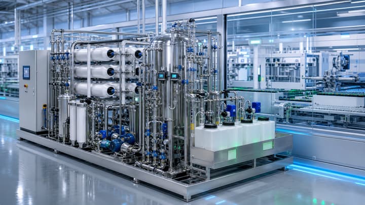 Lithium-ion battery manufacturing: electrolyte and electrode process water water treatment solution illustration