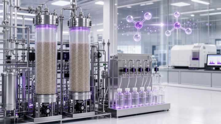 Selective boron removal resin columns for semiconductor ultrapure water