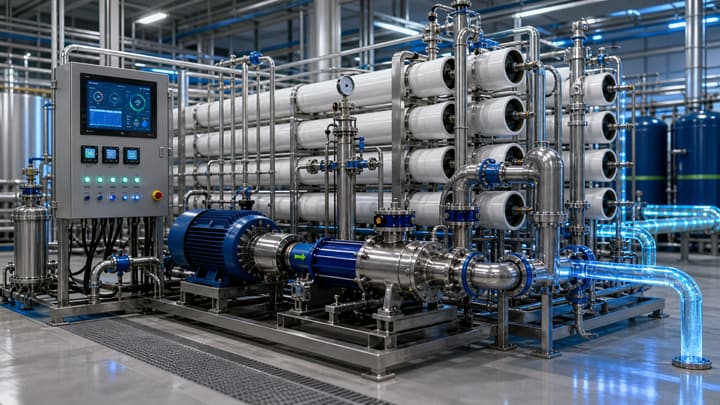 Energy Recovery in RO Systems: integrating ERDs to cut train energy 30%+ water treatment solution illustration