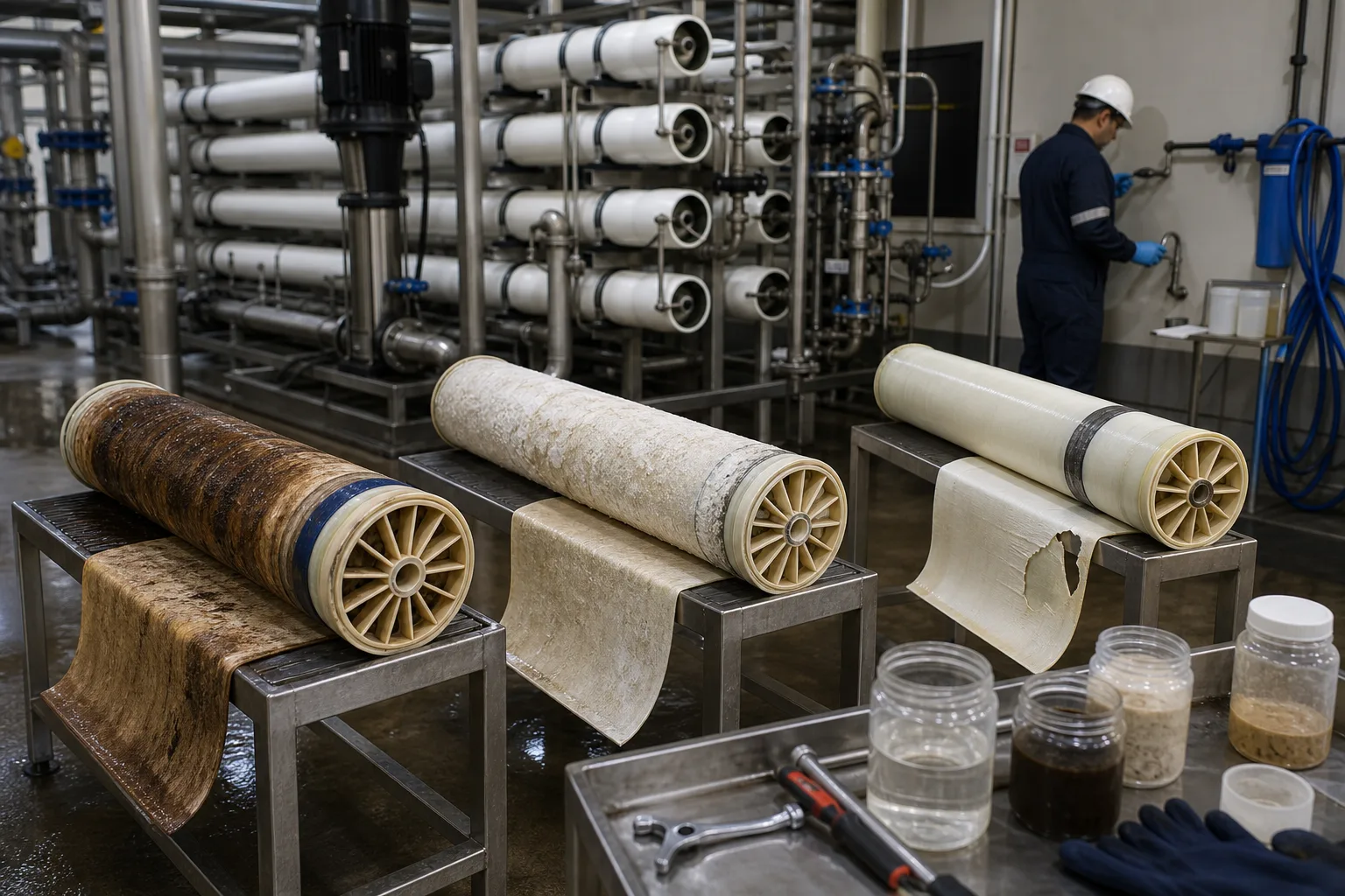 How can membrane fouling, scaling and damage be distinguished?